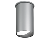 ID+ Pure Cylinder Surface Mount Wall Wash 7" Palladium Silver Housing
