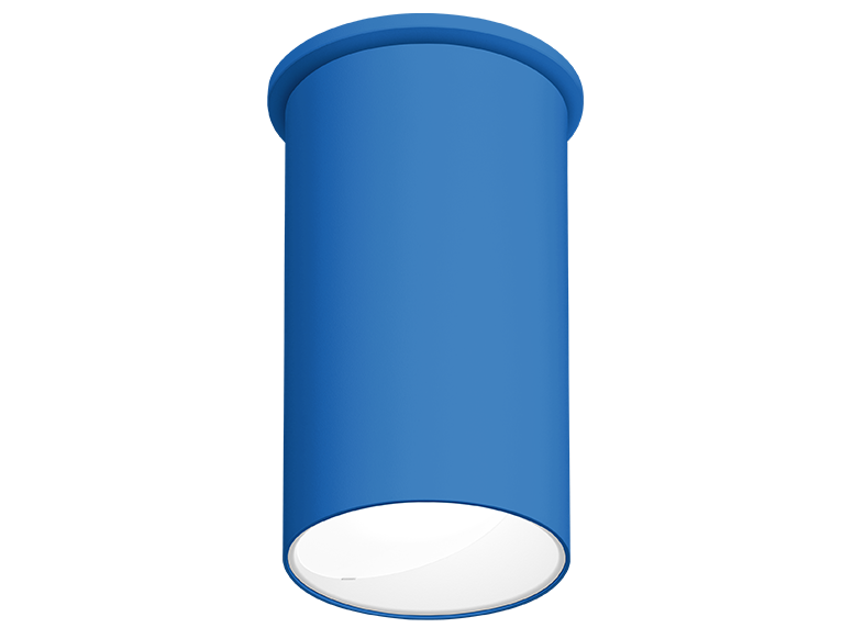 ID+ Pure Cylinder Surface Mount Wall Wash 7" RAL 5015 Housing