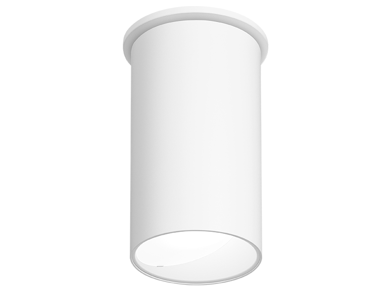 ID+ Pure Cylinder Surface Mount Wall Wash 7" White Housing WH