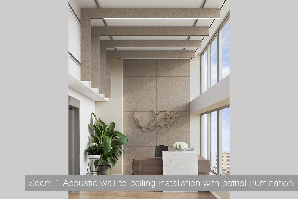 Seem 1 Acoustic Wall to Ceiling