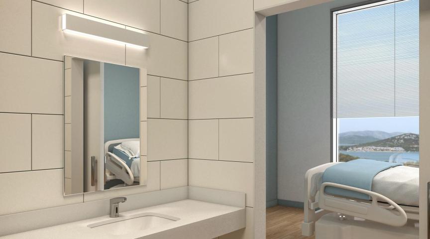 Seem 1 Vanity in patient bathroom
