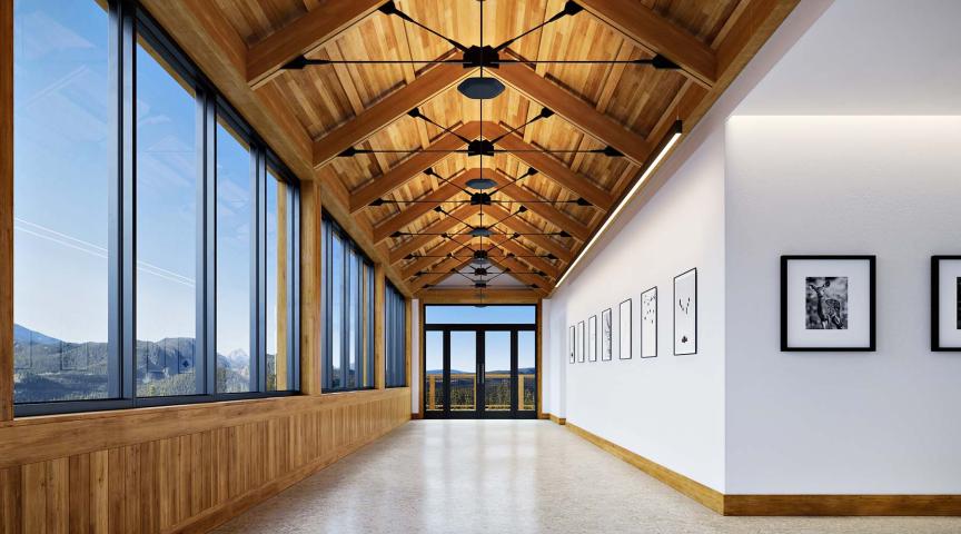 Polina Uplight Vaulted Corridor