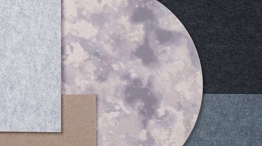 Cosmic Moon Rock and coordinating colors; Charcoal Gray, Shadow Gray, Hazelwood & Sliver Gray