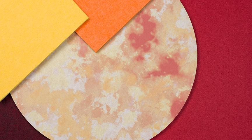 Cosmic Solar Flare and coordinating colors; Cherry Red, Brick Red, Pineapple & Carrot