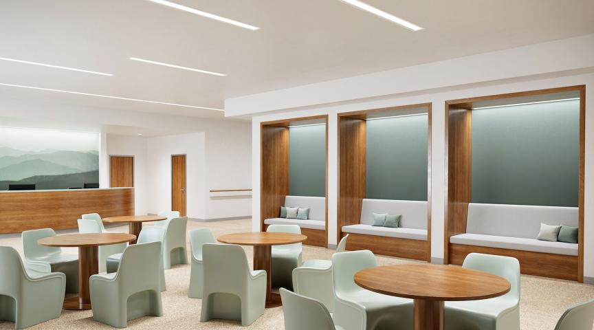 Seem 4 Behavioral Health Recessed & Perimeter Trim Flange, Common Area