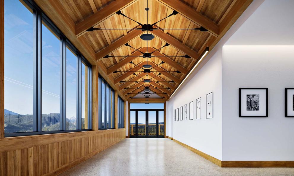 Polina Uplight Vaulted Corridor