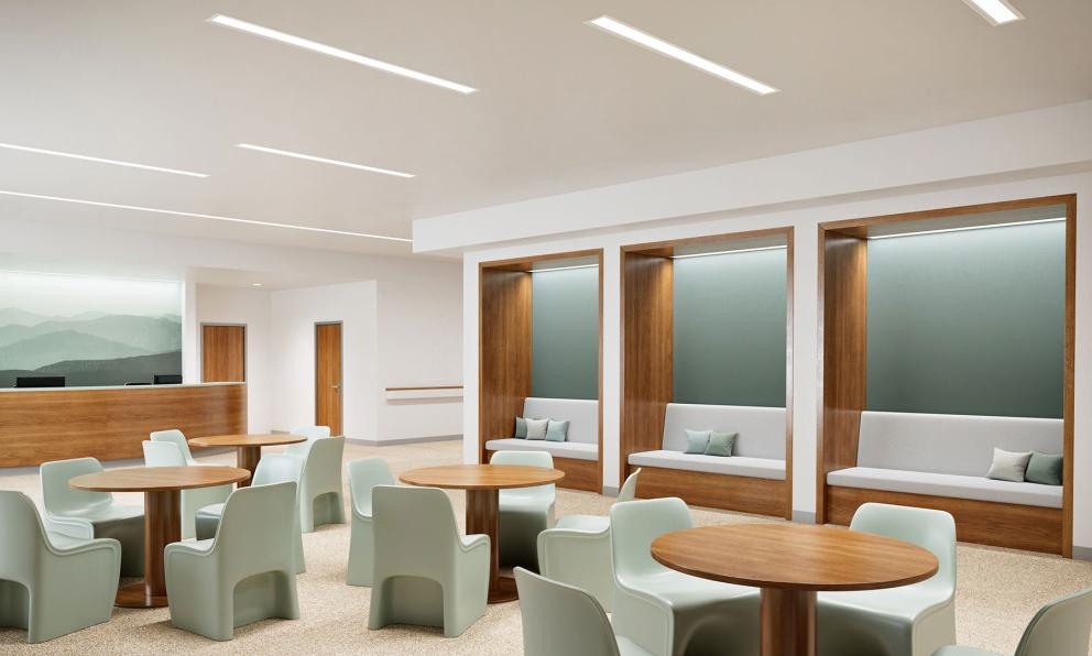 Seem 4 Behavioral Health Recessed & Perimeter Trim Flange, Common Area