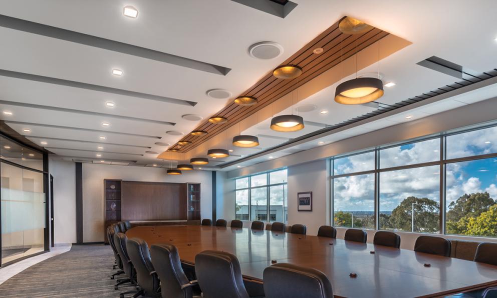 Mission Federal Credit Union Conference Room ID+ 3.5"x3.5" Downlights