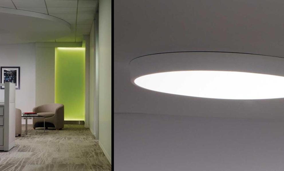 Skydome Surface Mount Veolia Open Office Corridor