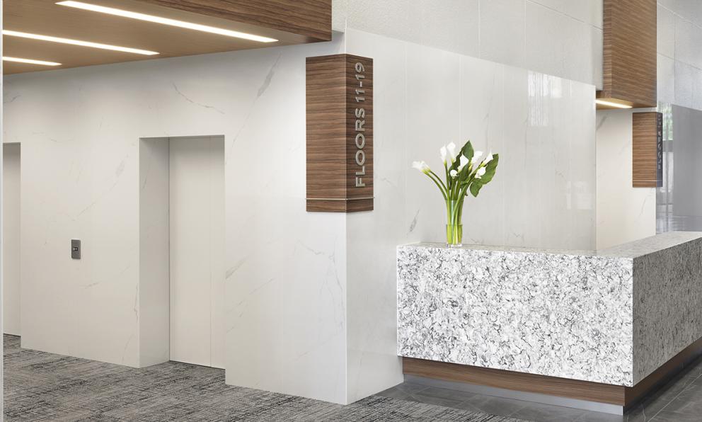 Hanley Corporate Tower Reception Elevator Seem 6