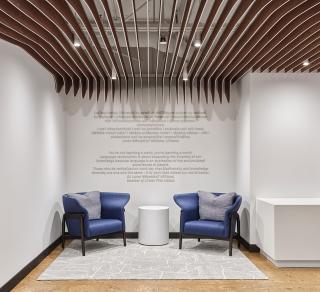 OCIL Reception waiting area, Mora, ID+ 2" cylinders