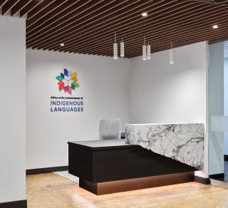 OCIL Reception waiting area, Mora, ID+ 2" cylinders