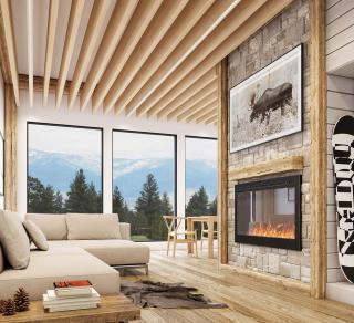 Seem 1 Acoustic Louver Ski Lodge, Light Oak