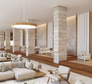 Skydome Edge, ID+ Cylinder, Large Lobby - Chestnut