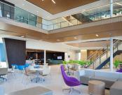 Seem 4 Recessed Wood Ceiling Public Space