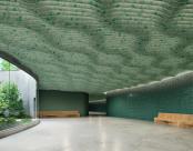 Mora Build Wave B shown in a public space featuring Green Quasar from the Cosmic Collection