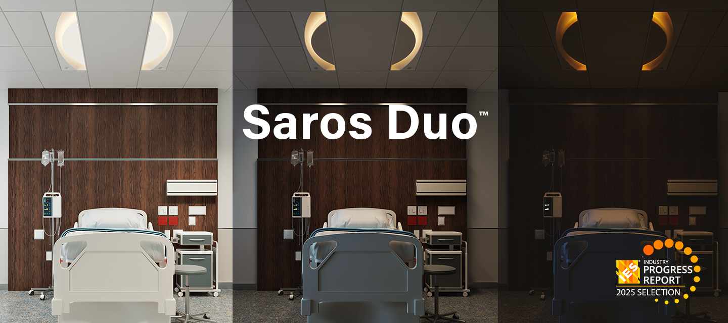 Saros Duo tandem over bed patient light