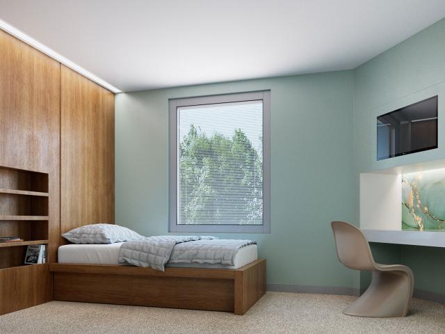 Seem 4 Behavioral Health Perimeter Trim Flange individual unit patient room