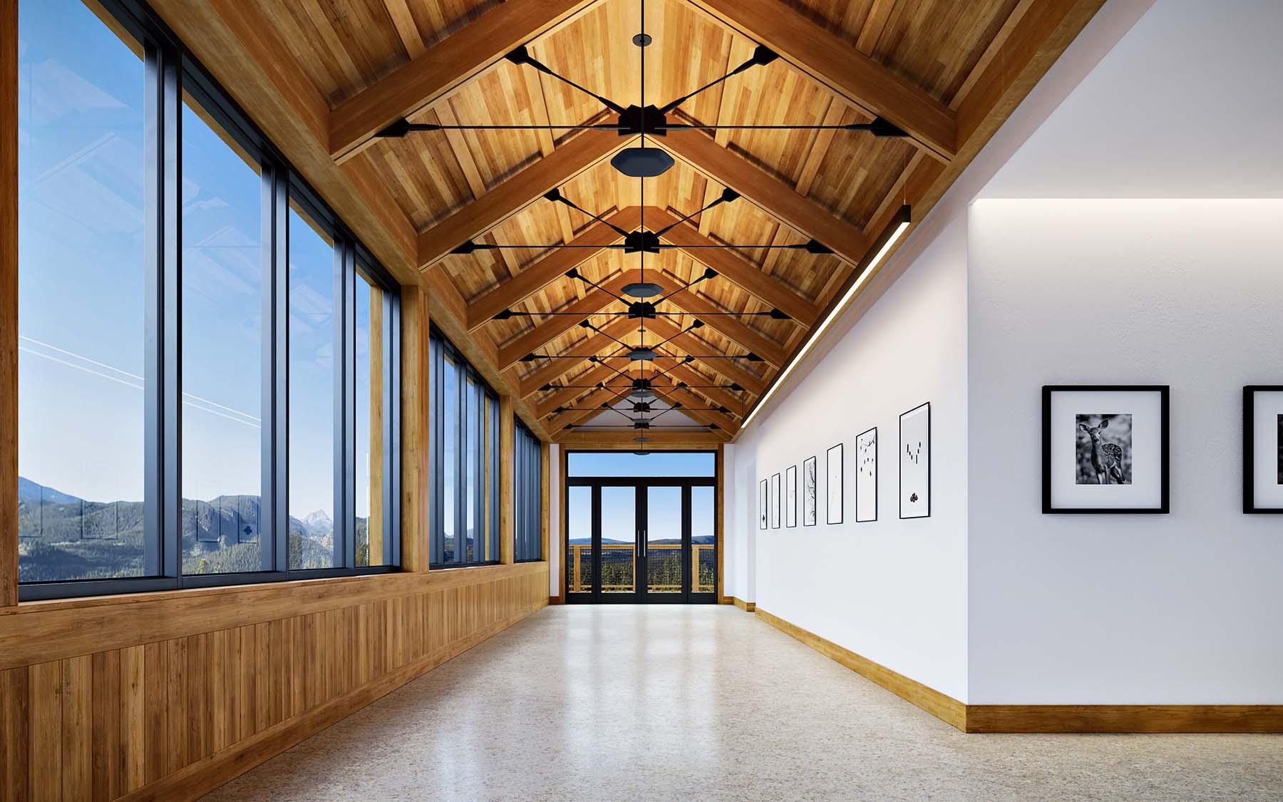 Polina Uplight Vaulted Corridor