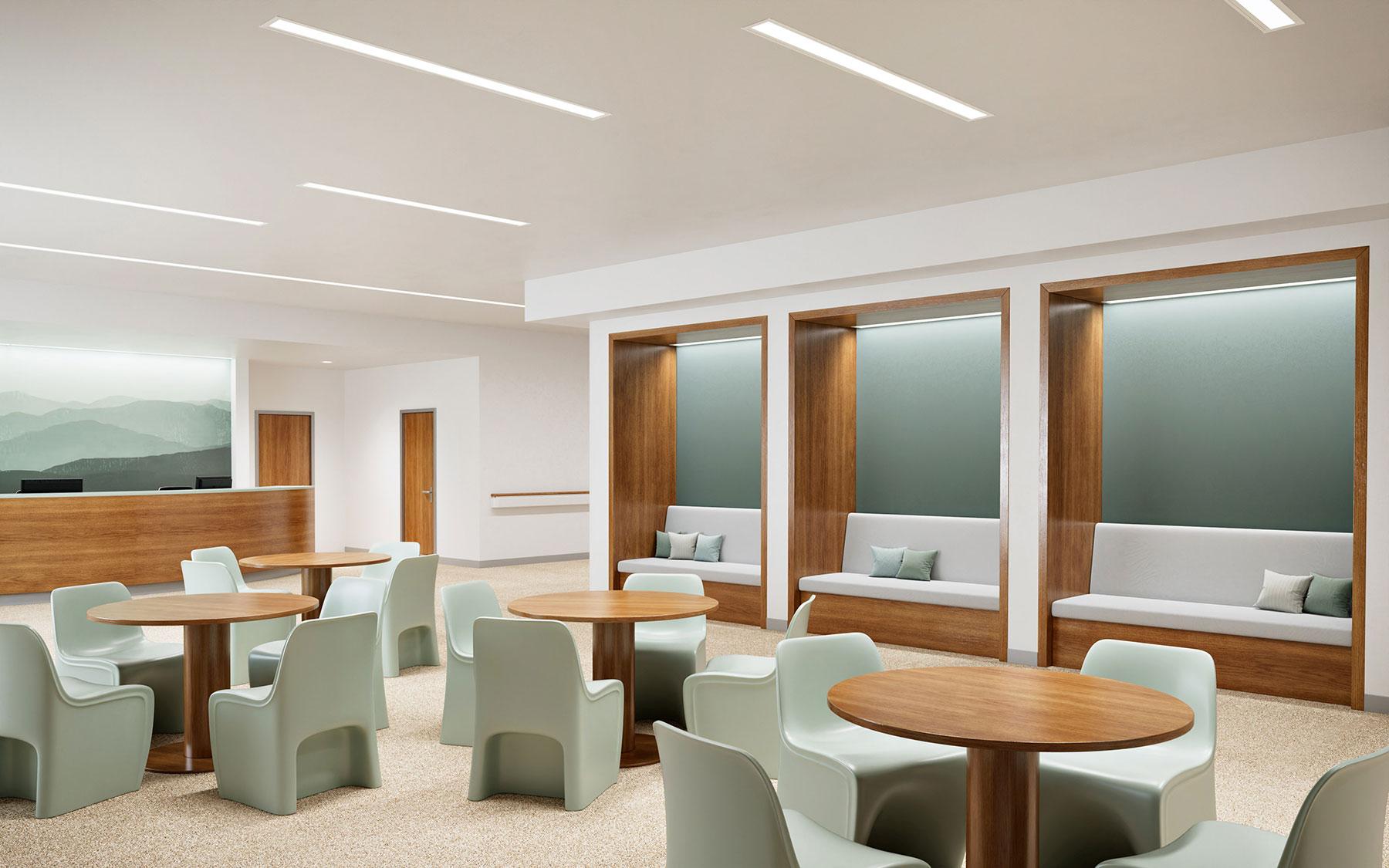 Seem 4 Behavioral Health Recessed & Perimeter Trim Flange, Common Area