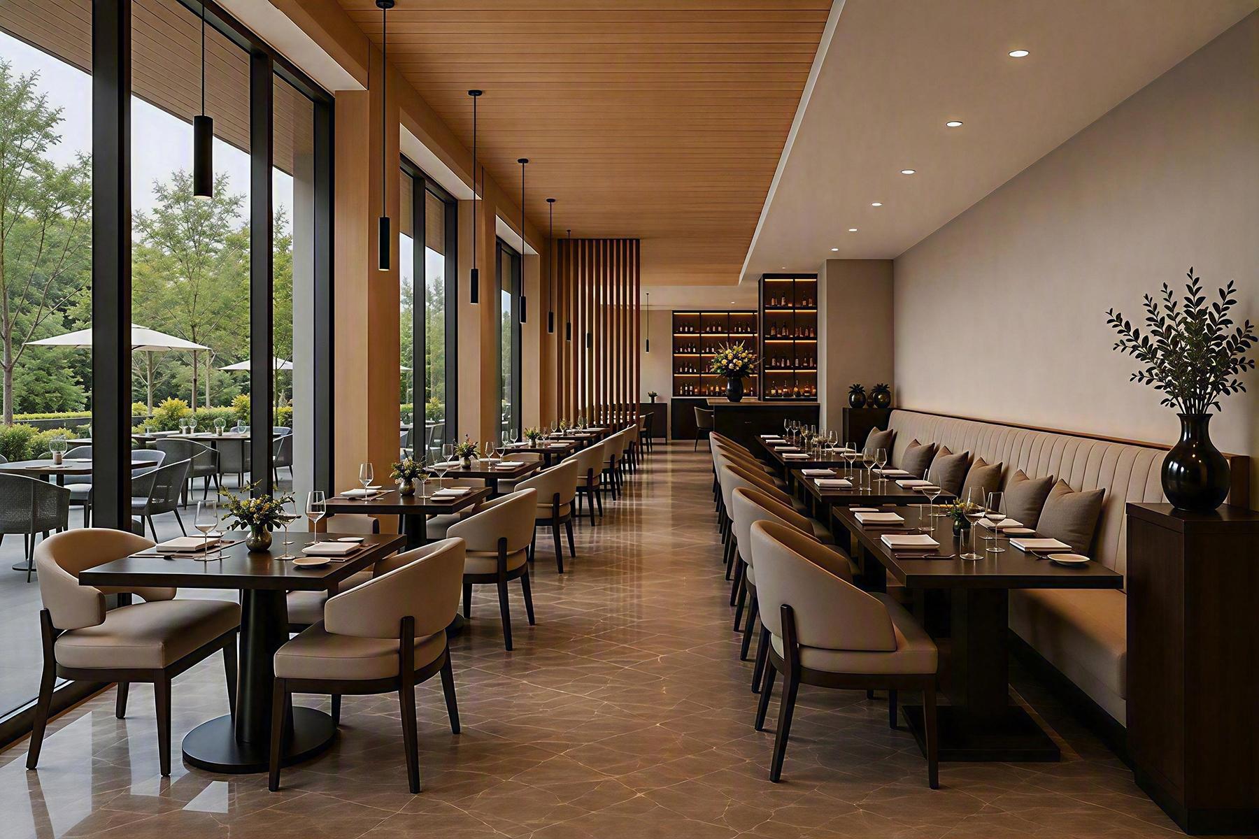 ID+ 2.5" Pure Cylinders and Downlights in a restaurant