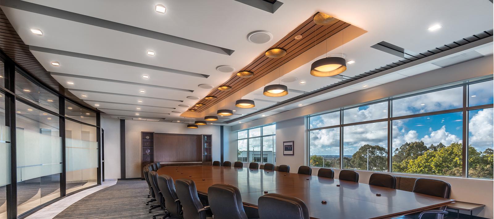 Mission Federal Credit Union Conference Room ID+ 3.5"x3.5" Downlights