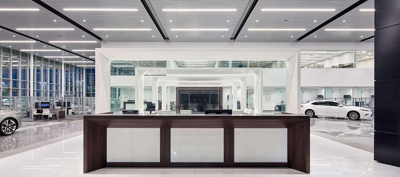 Lexus of Orlando Showroom Reception Seem 4 4.5" Downlight