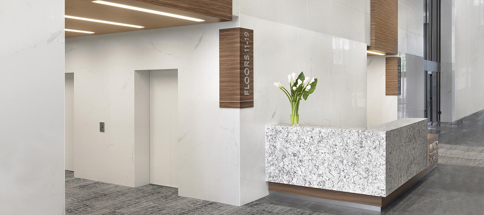 Hanley Corporate Tower Reception Elevator Seem 6