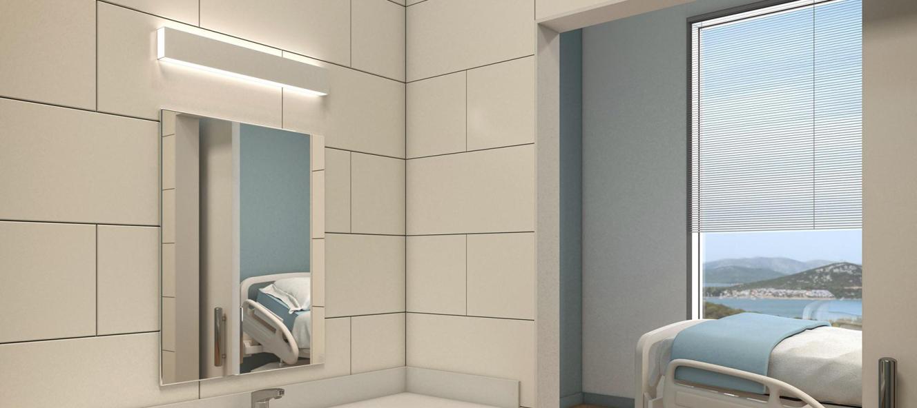 Seem 1 Vanity in patient bathroom