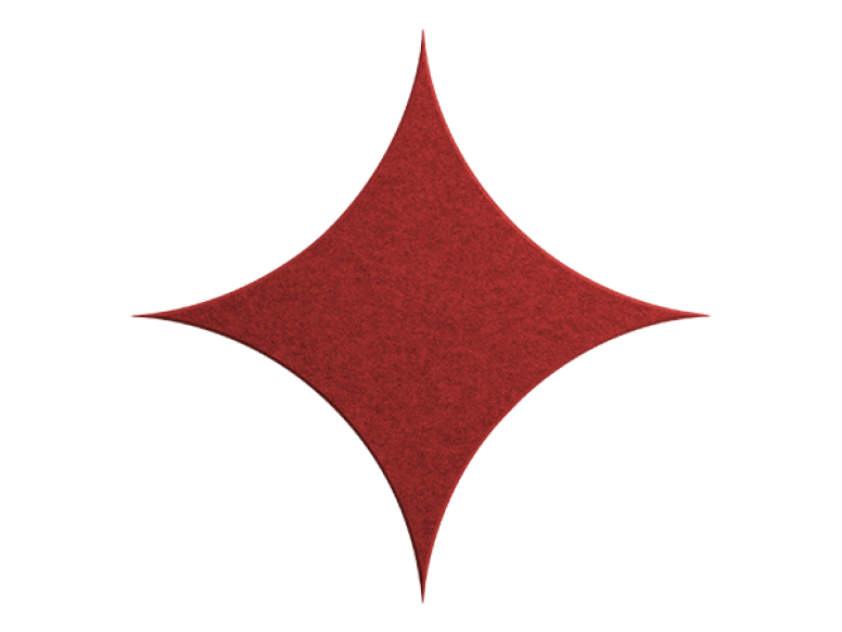TruTile Shapes Star Cherry Red