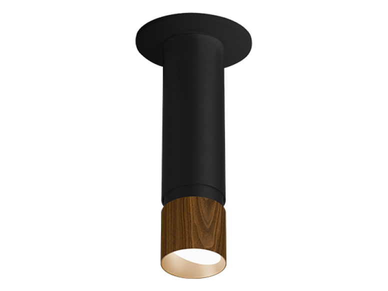 ID+ 2" Cylinder Wall Wash Surface Mount Black Walnut