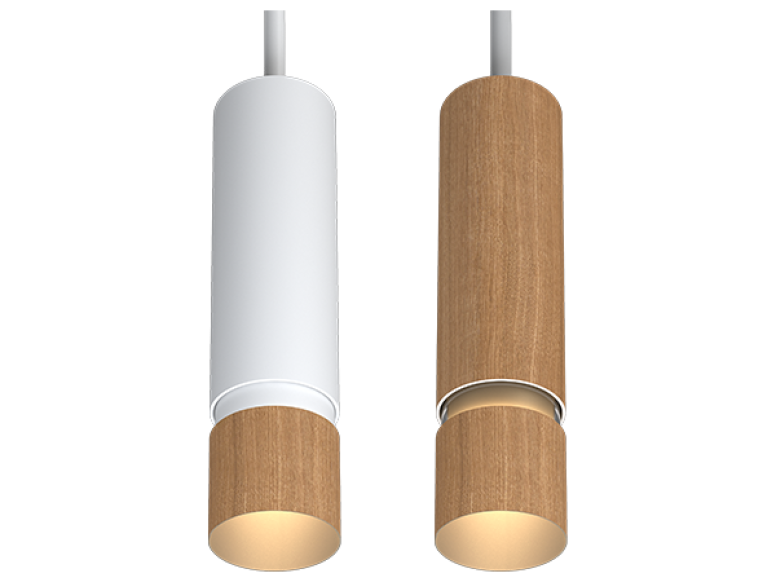 ID+ 2" Cylinders White and Chestnut