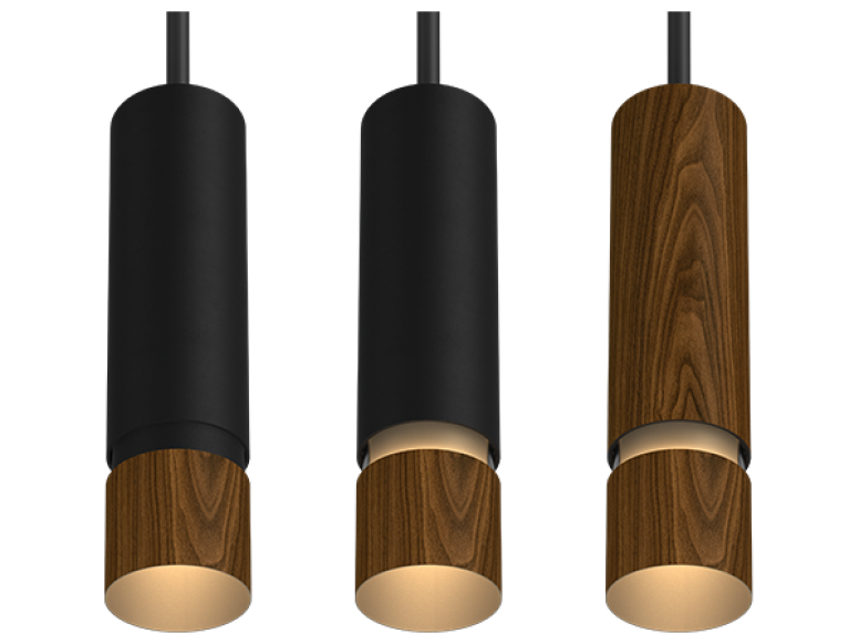 ID+ 2" Cylinders Black + Walnut