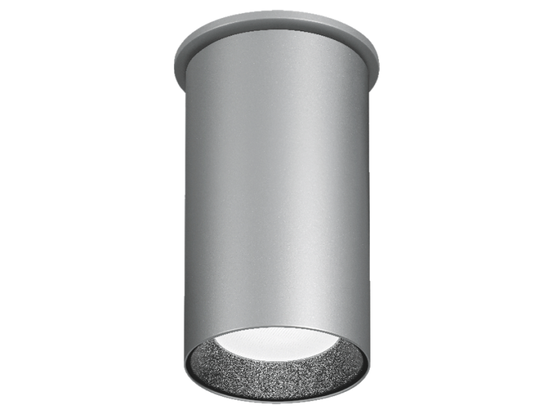 ID+ 3.5" Pure Cylinder Surface Mount SC Palladium Silver Housing