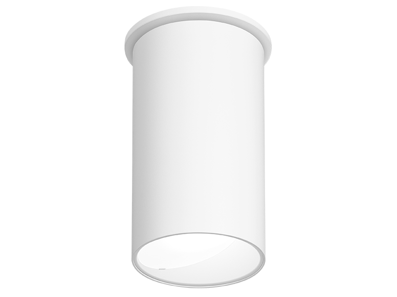 ID+ Pure Cylinder Surface Mount Wall Wash 7" White Housing WH