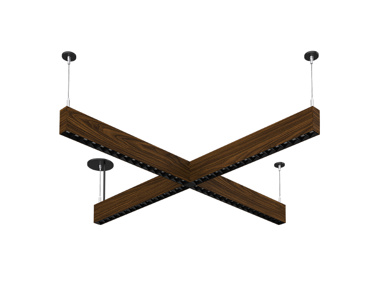 Seem 1 Quartet 4ft Multi Point Walnut Louver Matte Black