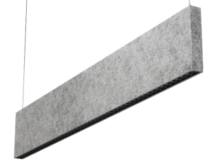 Seem 1 Acoustic Louver Direct/Indirect, Silver Gray + Black Specular